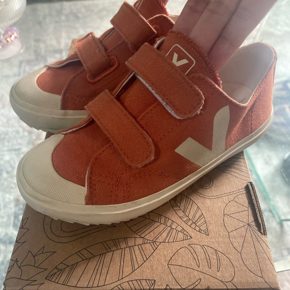 Veja Orange Velcro Sneakers Retro-Inspired Casual - Picture 6 of 8
